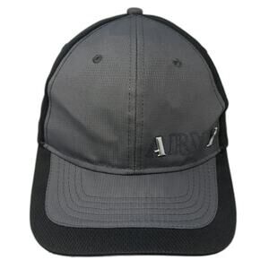 Army Performance Baseball Cap Black Gray One Size Strapback Mesh Metal Logo Hat